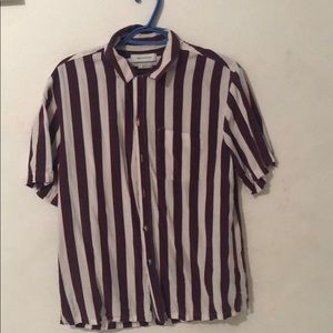 Urban outfitters striped button-up tee
